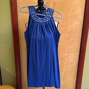 Elegant Blue Studded Mini Dress